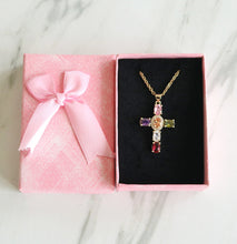 Load image into Gallery viewer, Color Pop Cross Necklace