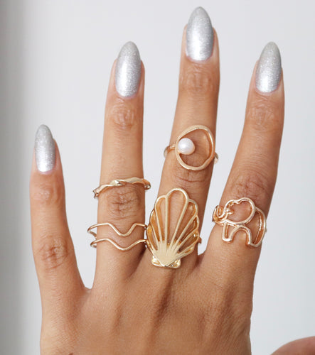 Seashell Ring Set