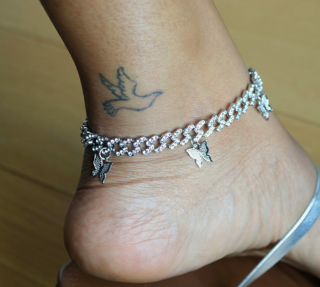 Cuban Link Butterfly Anklet