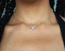 Load image into Gallery viewer, Gold Egyptian Eye Necklace